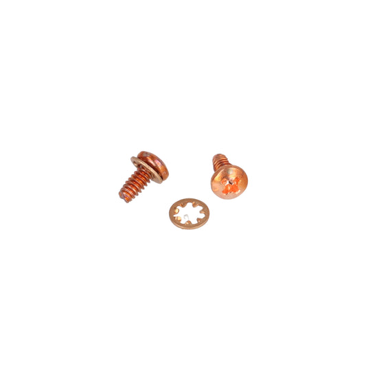 Hammond SCG060-50 #6-32 x 5/16" Copper Ground Screws with Washers, 50-Pack.