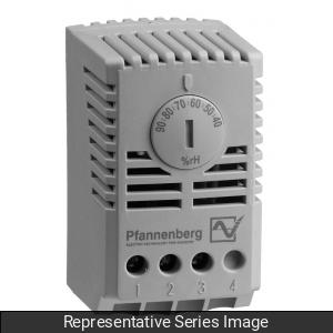 Hammond SKH600NCC Mechanical Humidistat, 40–90% RH, Changeover Contact, IP20, 35mm DIN Rail Mount.