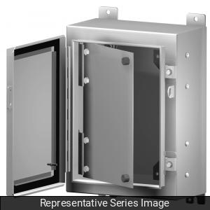 Hammond SPB1 Swing Panel Kit for 1414/EJ and Smaller C3R-HCLO Enclosures, Hinged Front Panel Mount, Sealing Washers Included.