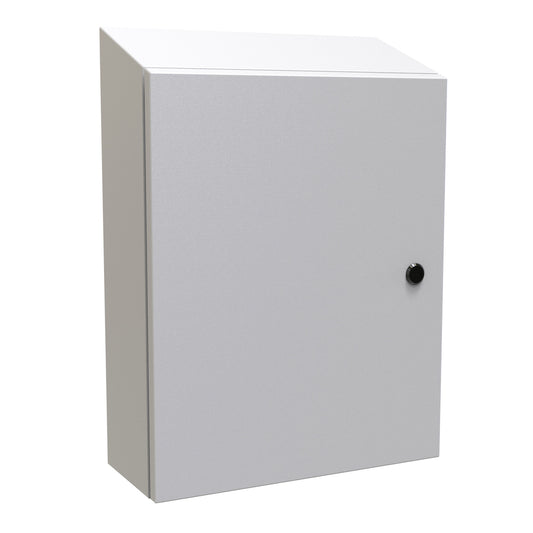 Hammond ST20166LG N4,12 Eclipse Slope Top Enclosure. - 20" x 16" x 6" - Steel/Light Gray