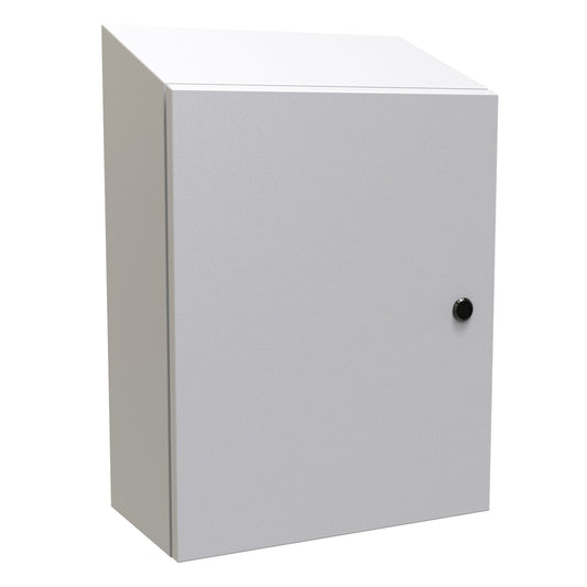 Hammond ST20168LG N4,12 Eclipse Slope Top Enclosure. - 20" x 16" x 8" - Steel/Light Gray