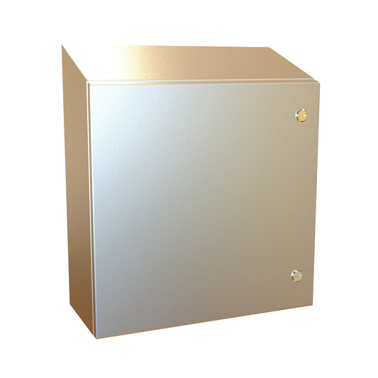 Hammond ST202008SS N4X Eclipse Slope Top Enclosure. - 20" x 20" x 8" - 304 Stainless Steel