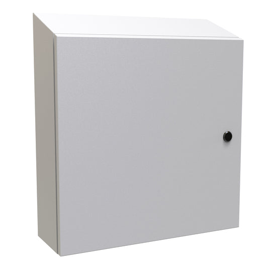 Hammond ST20206LG N4,12 Eclipse Slope Top Enclosure. - 20" x 20" x 6" - Steel/Light Gray