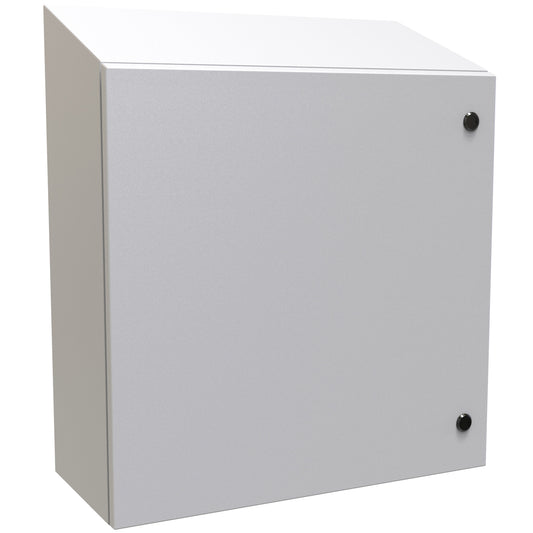 Hammond ST242410LG N4,12 Eclipse Slope Top Enclosure. - 24" x 24" x 10" - Steel/Light Gray