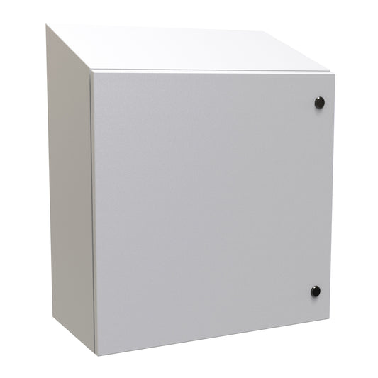 Hammond ST242412LG N4,12 Eclipse Slope Top Enclosure. - 24" x 24" x 12" - Steel/Light Gray