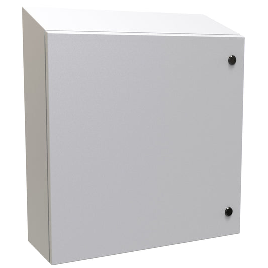 Hammond ST24248LG N4,12 Eclipse Slope Top Enclosure. - 24" x 24" x 8" - Steel/Light Gray