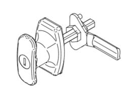 Hammond THK2 Type 12 Tee Locking Handle Kit with 3-Point Latch for 1418 Enclosures 48" H and Under.