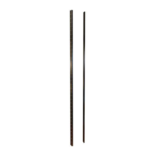Hammond URR36U 36U Mounting Rack Rails, 12-Gauge Steel, Tapped 10-32, Black, Pair, 63.00" H x 0.62" W x 1.50" D.