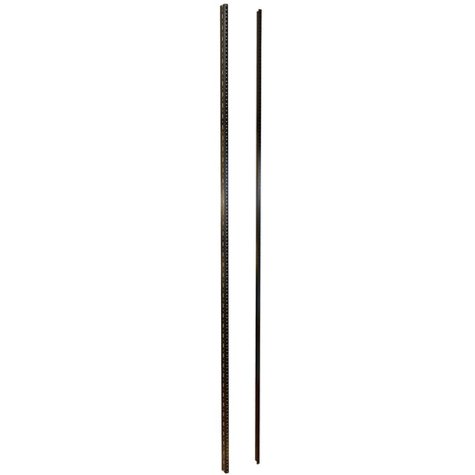 Hammond URR45U 45U Mounting Rack Rails, 12-Gauge Steel, Tapped 10-32, Black, Pair, 78.75" H x 0.62" W x 1.50" D.