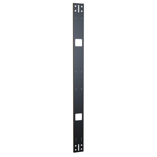 Hammond VCT42 24U Vertical Cable Tray, 16-Gauge Steel, Black, 42.00" H x 3.00" W x 0.50" D.