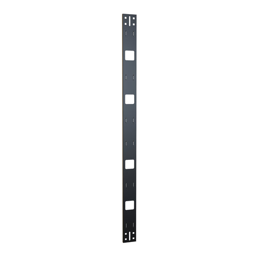 Hammond VCT49 28U Vertical Cable Tray, 16-Gauge Steel, Black, 49.00" H x 3.00" W x 0.50" D.