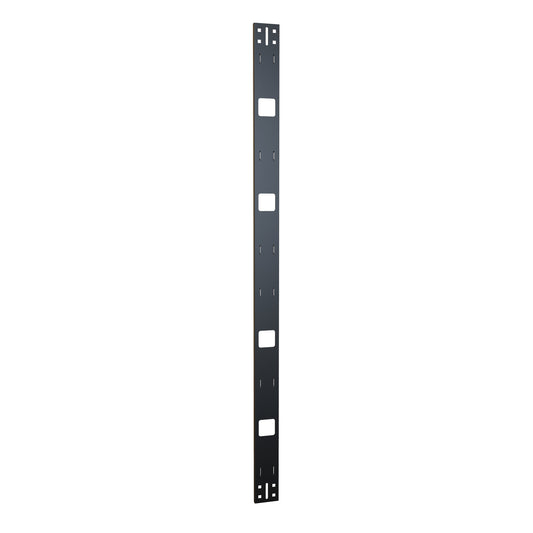 Hammond VCT56 32U Vertical Cable Tray, 16-Gauge Steel, Black, 56.00" H x 3.00" W x 0.50" D.