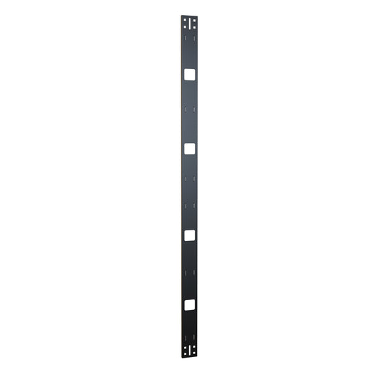 Hammond VCT63 36U Vertical Cable Tray, 16-Gauge Steel, Black, 63.00" H x 3.00" W x 0.50" D.
