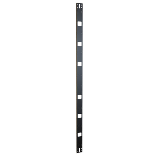 Hammond VCT73 42U Vertical Cable Tray, 16-Gauge Steel, Black, 73.00" H x 3.00" W x 0.50" D.