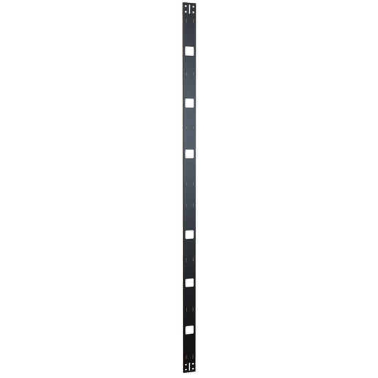 Hammond VCT85 48U Vertical Cable Tray, 16-Gauge Steel, Black, 85.00" H x 3.00" W x 0.50" D.