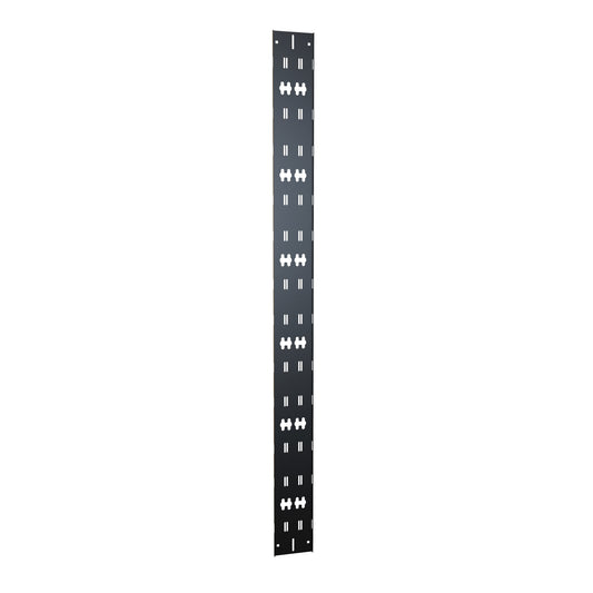 Hammond VCTPDU77 44U Vertical Cable Tray with Toolless PDU Mounting, 16-Gauge Steel, Black, 77.00" H x 6.00" W x 0.50" D.