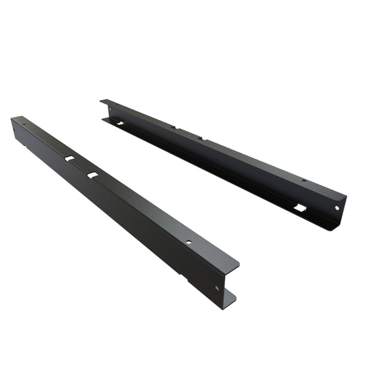 Hammond VFMB2BK VFM Riser Bracket Kit for RB-2P, DNRRHDW and DC4R Open Frame Racks, 14-Gauge Steel, Black, Sold as Pair.
