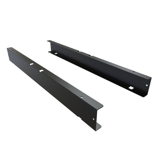 Hammond VFMB3BK VFM Riser Bracket Kit for RB-2PA, RB-2PS and DRZ4 Open Frame Racks, 14-Gauge Steel, Black, Sold as Pair.