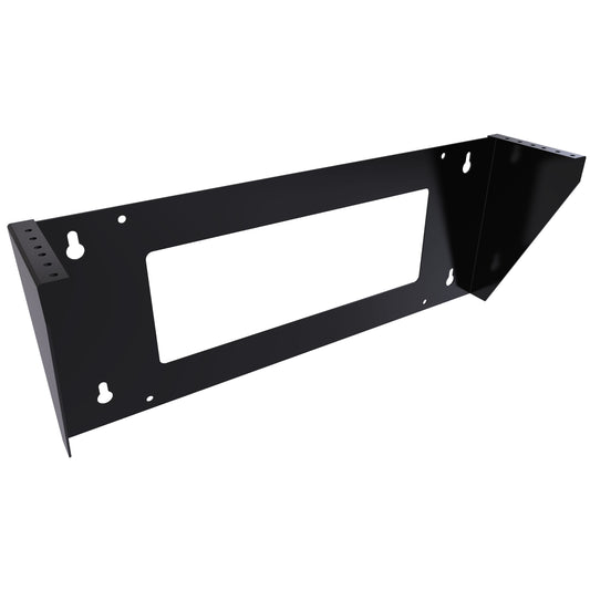 Hammond VPB192UBK 2U Low-Profile Vertical Wall-Mount Rack, 19" Equipment, 14-Gauge Steel, Black, 135 lb Capacity, 7.69" H x 19.19" W x 4.19" D.