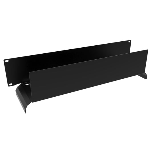 Hammond WCT2UBK 2U Horizontal Waterfall Cable Trough Manager, 16-Gauge Steel, Black, 3.50" H x 19.00" W x 4.00" D.