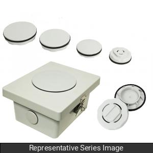 Hammond HP250PCGY Type 4X Non-Metallic Hole Plug for 2.5" Conduit Opening, Oil-Resistant Gasket, ANSI 61 Gray.