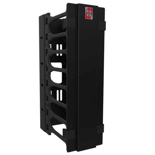 Hammond WRCM8U4BK 8U Vertical Cable Manager for Wall-Mount Racks, 16-Gauge Steel with Snap-On Door, Black, 14.00" H x 4.48" W x 8.74" D.