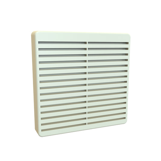 Hammond XPFA120CG Filter Fan Grill with Synthetic Filter, Flame-Retardant ABS, Gray/Beige, IP5X, 5.91" x 5.91" x 0.94", for 4.70" (120mm) Square Fan.