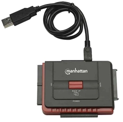 MANHATTAN HI-SPEED USB TO SATA/IDE ADAPTER 179195 40/44 PIN IDE USB 1.1/2.0