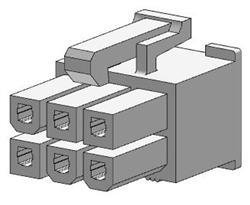 MOLEX 6-POLE NYLON RECEPTACLE HOUSING 39-01-2060