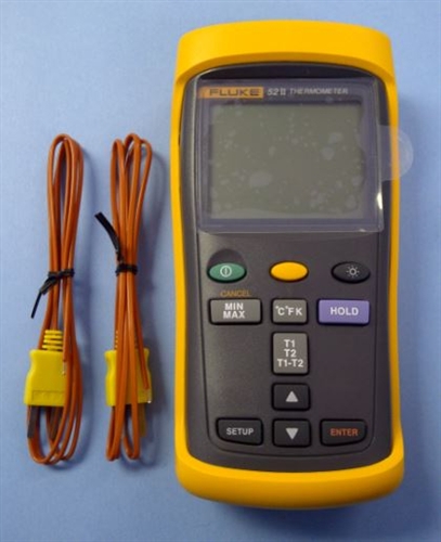 Dual Probe Thermometer, Fluke 52 II Dual Digital Thermometer