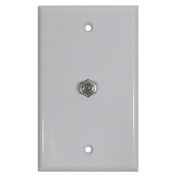 Mode 16-170W-0 CATV Wall Plate With Female F81, White